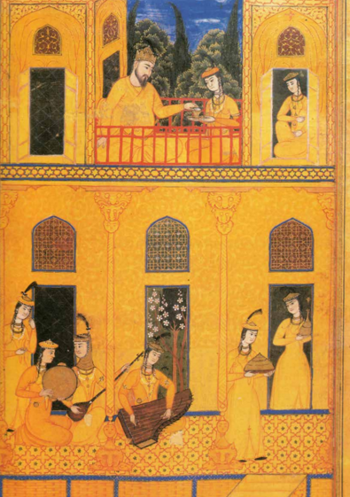 Music scene from the poem Haft Peykar (“The Seven Beauties”)