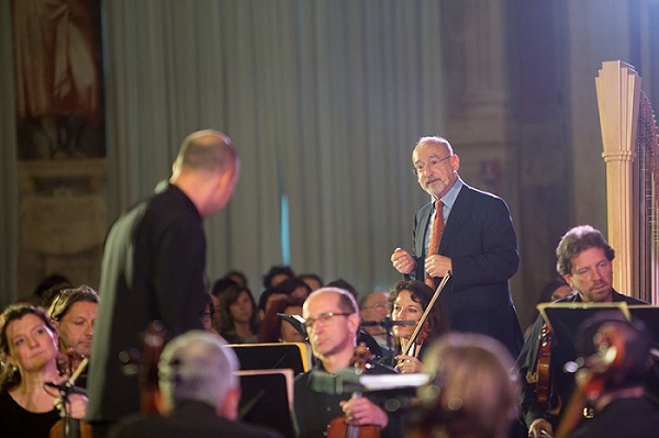 Salvatore Sciarrino alla sala dei Giganti del Liviano di Padova con l'OPV